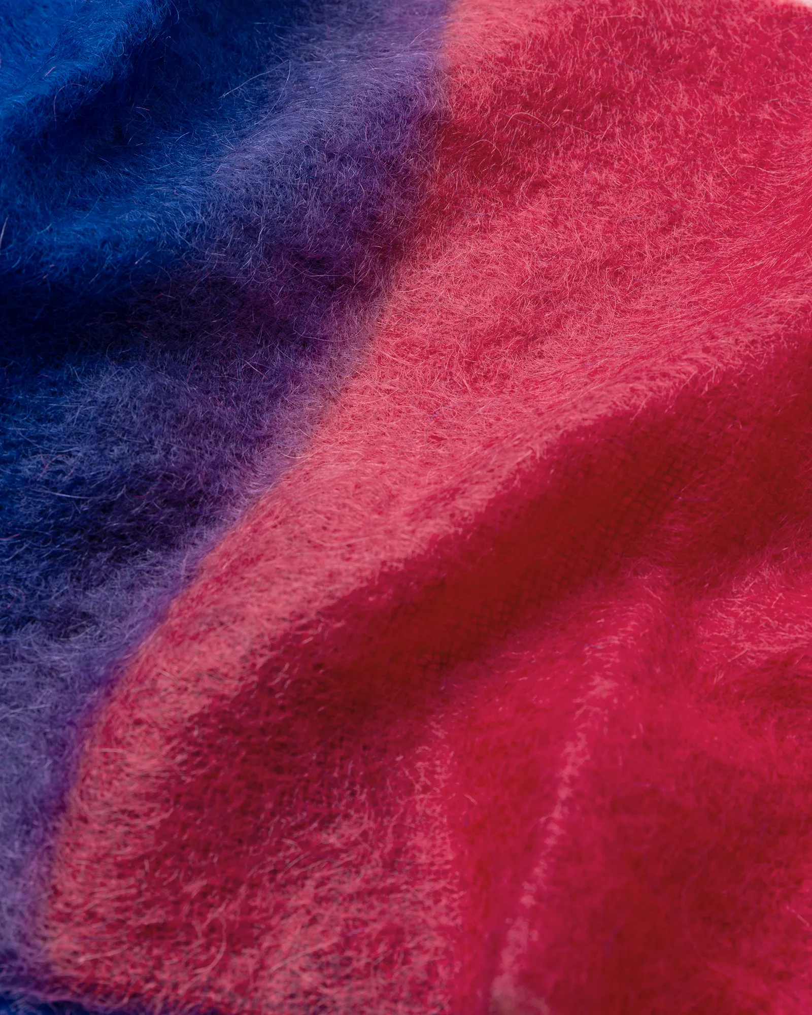 Ganni Mohair Gradient Fringed Scarf