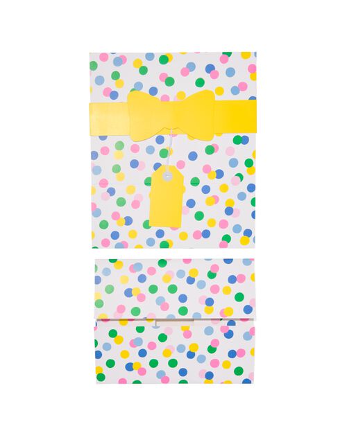 boîte cadeau à pois 24x18x9 pliante