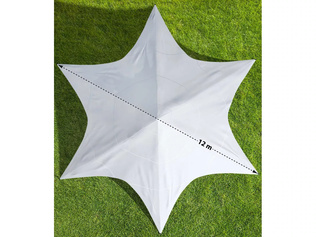 Tente forme étoile - Plastique - 12m - Blanc