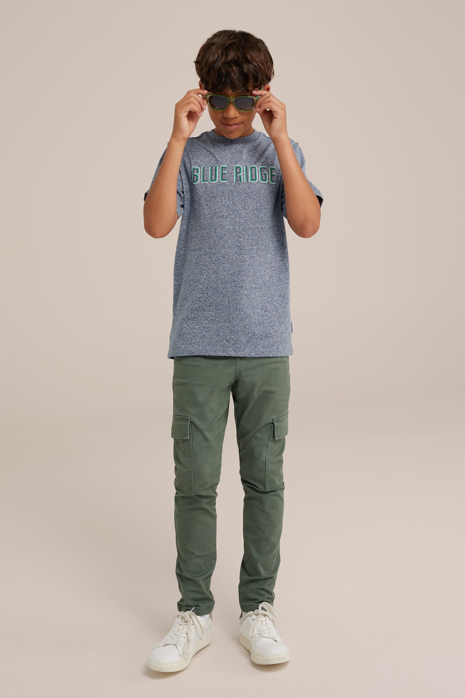 Jongens T-shirt met opdruk Blue Ridge Blauw