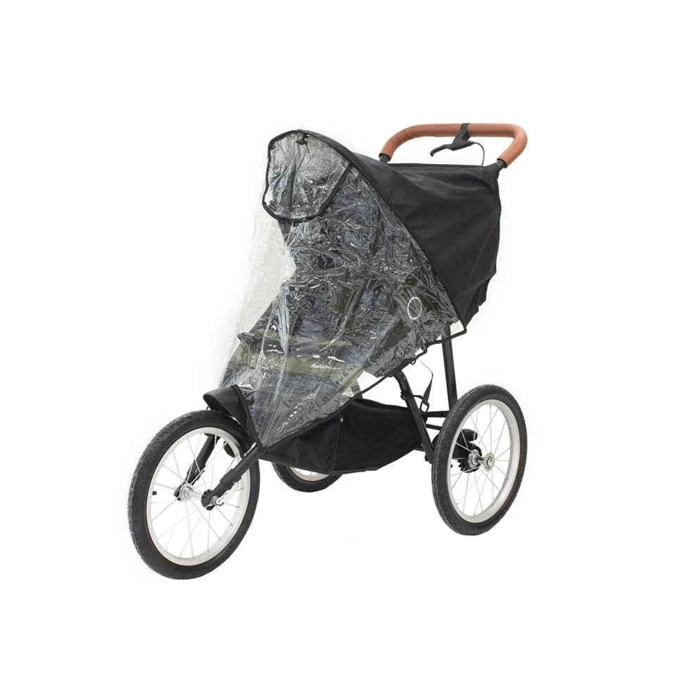 TRILLE - Regnslag Jogger Med åbning i Top, Sort