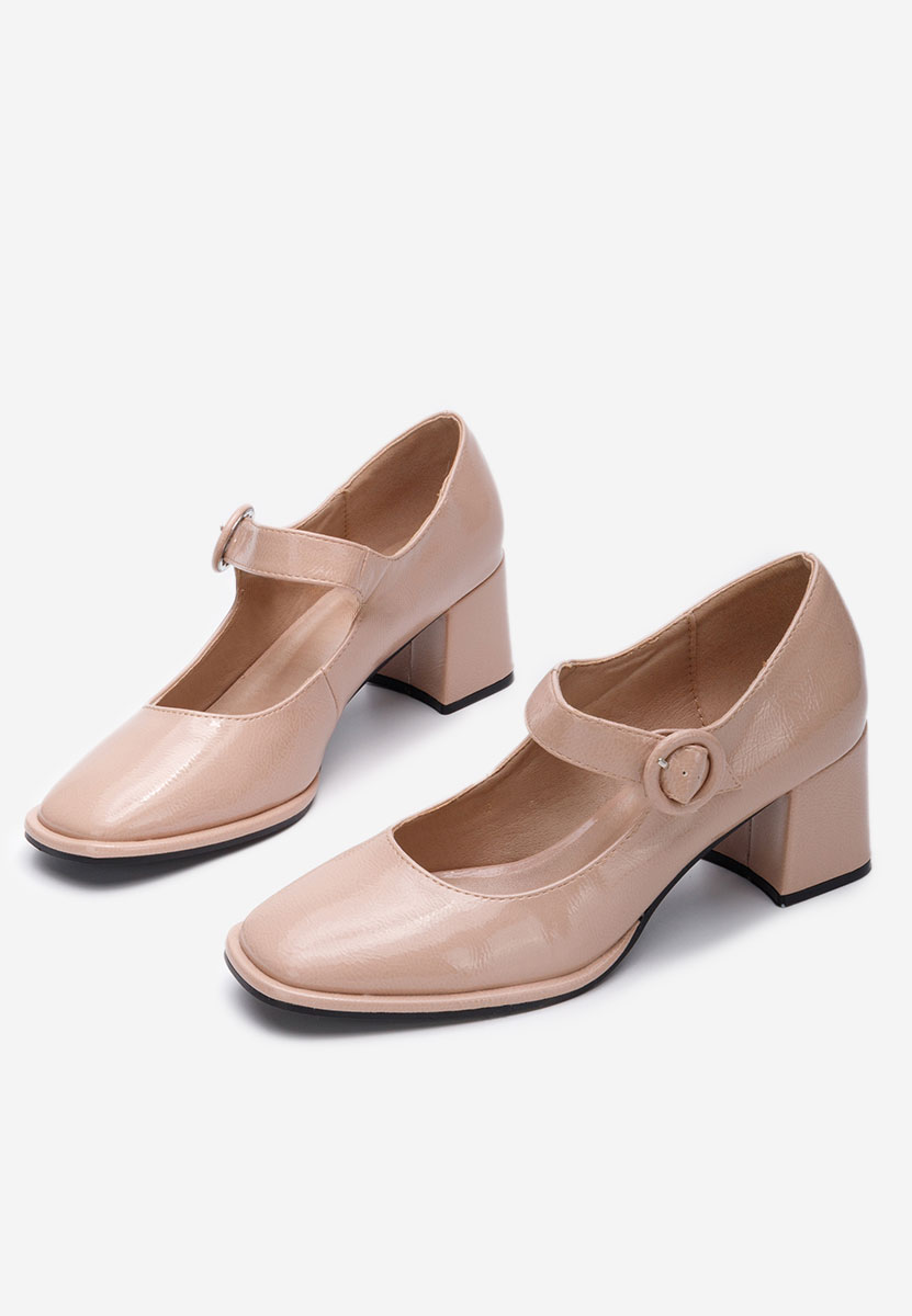 Chaussures à talon épais beige Valerea V2