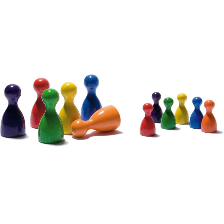 Spielfiguren Holz, farbig