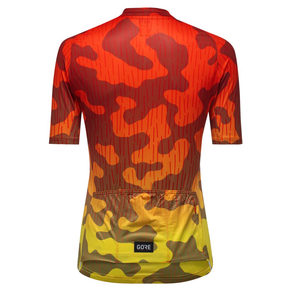 GOREWEAR Rain Camo Radtrikot Damen fireball