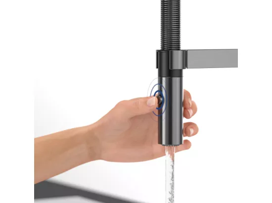 Robinet cuisine VILLEROY ET BOCH Steel expert 2.0 anthracite