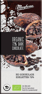 Meybona Organic 72% Dark Chocolate 100GR