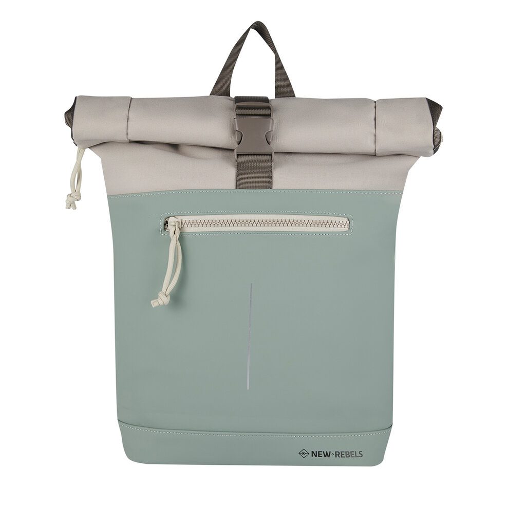 New Rebels Backham New York Rolltop Backpack Salie Green – Beige
