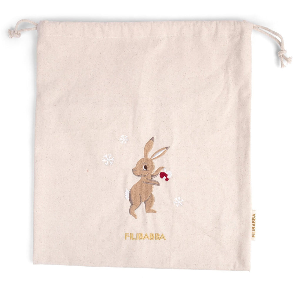 Køb FILIBABBA Hare Embroidered Gavepose Gots Wonderful Winter Mountain