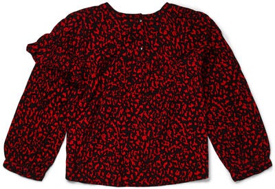 Luca & Lola Marietta Bluse, Red Leopard