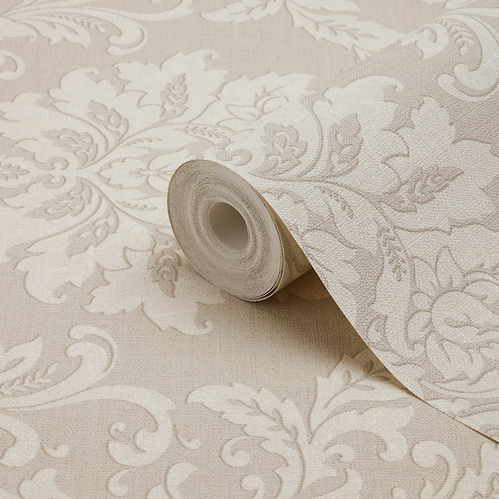 Papier peint vinyle sur intissé GoodHome Mire beige
