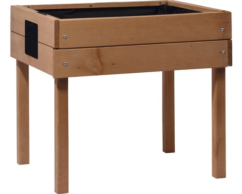 Kindertuinbak op palen met krijtbord, 40x50x45 cm, bruin