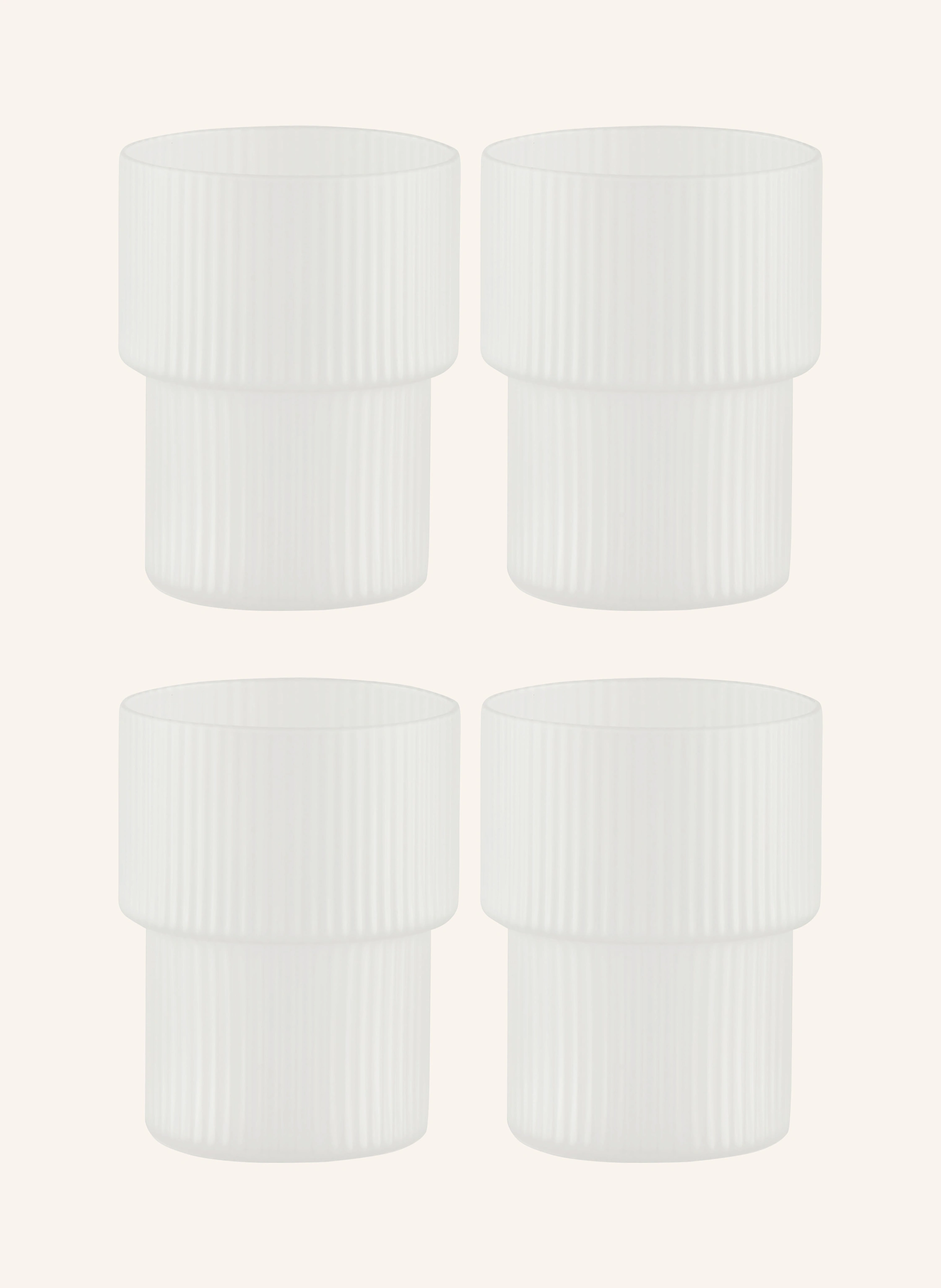 Ferm LIVING 4er-Set Trinkgläser RIPPLE