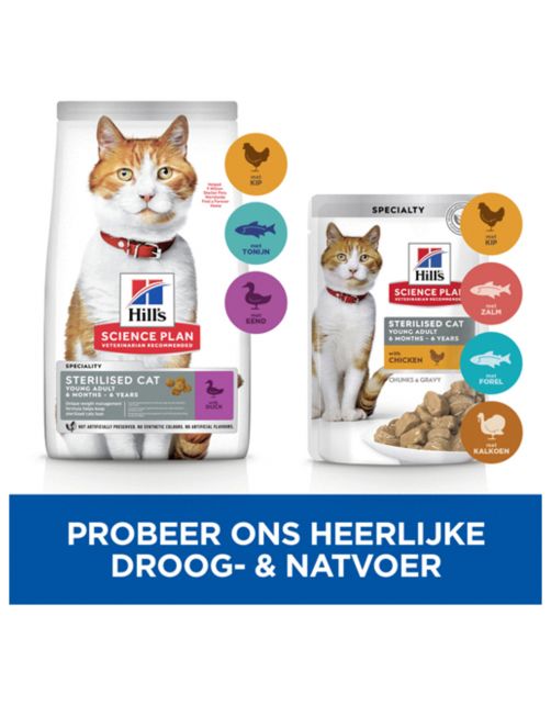 Hill's Feline Young Adult Sterilised Cat Eend - Kattenvoer