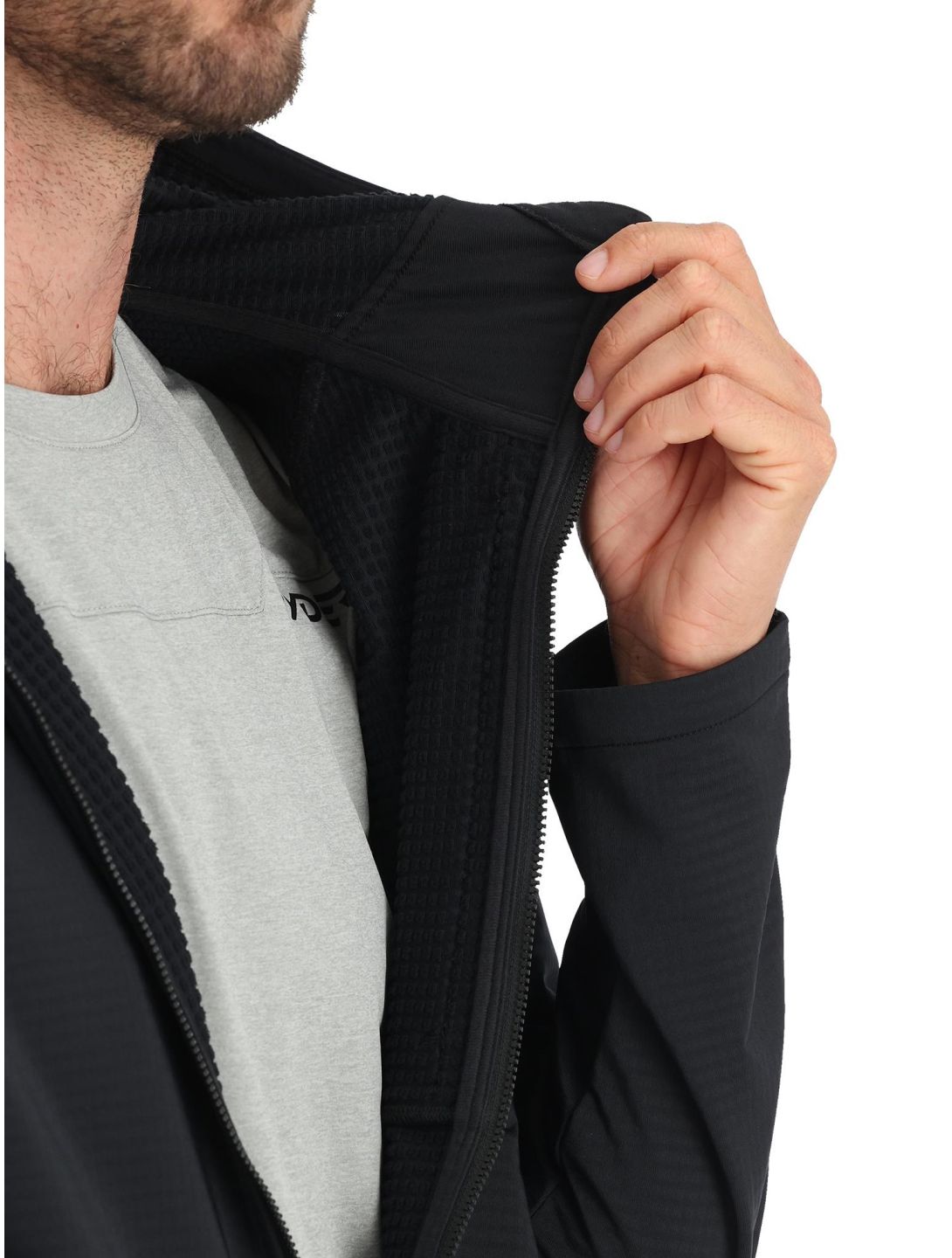 Gridweb Fleece Hoodie vest heren