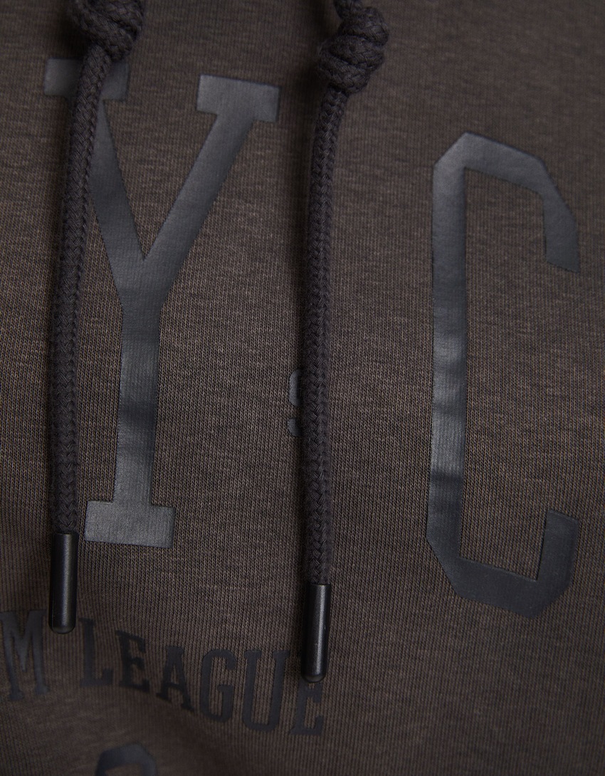 Moletom oversized com efeito desbotado e slogan
