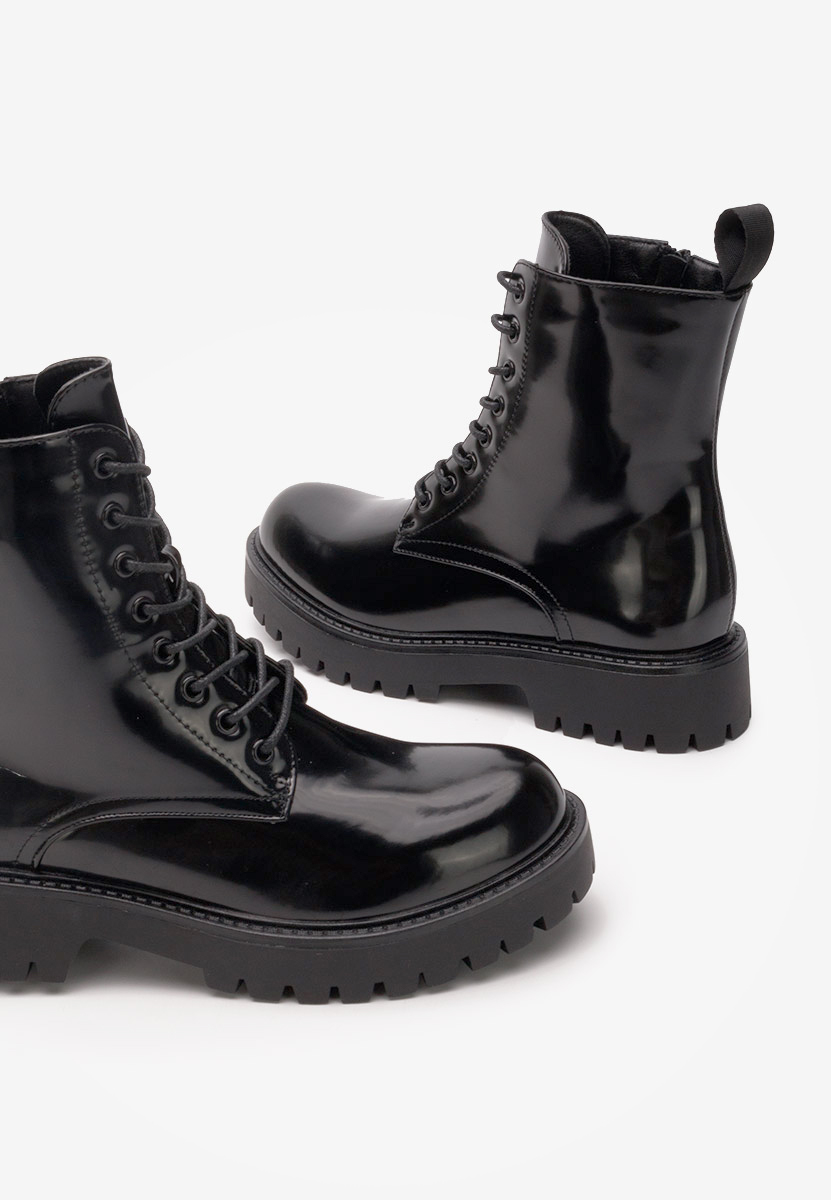 Bottines rangers femme noirs Sarissa