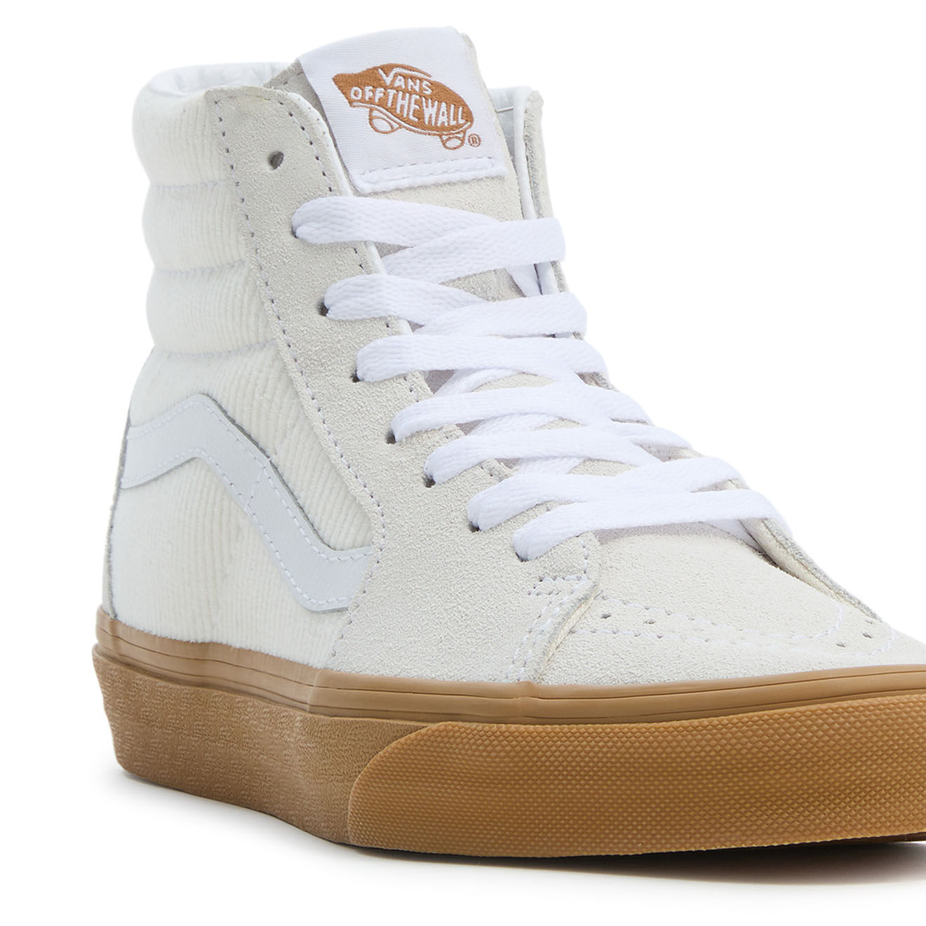 Vans Baskets en Velours de Cuir & Velours côtelé SK8-Hi écrues