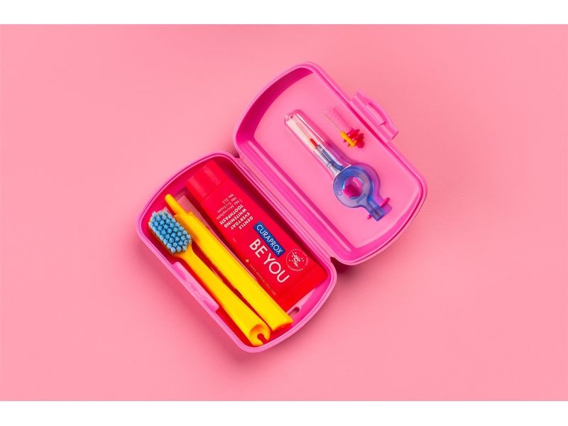 CURAPROX Travel Set rose CS 5460 Wassermelone Reise-Set für die Zahnhygiene