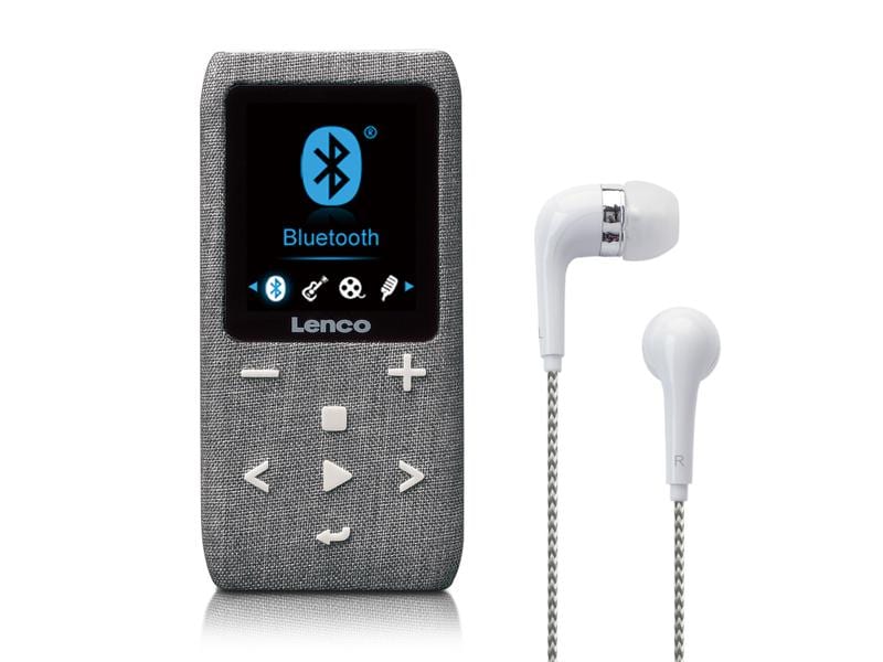Lenco MP3 Player Xemio-861 Grau MP3-Player mit Bluetooth & 8 GB Micro SD Card