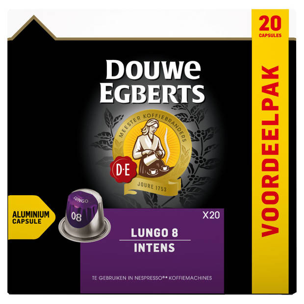 Douwe Egberts Lungo Intens koffiecups voordeelpak 20 stuks