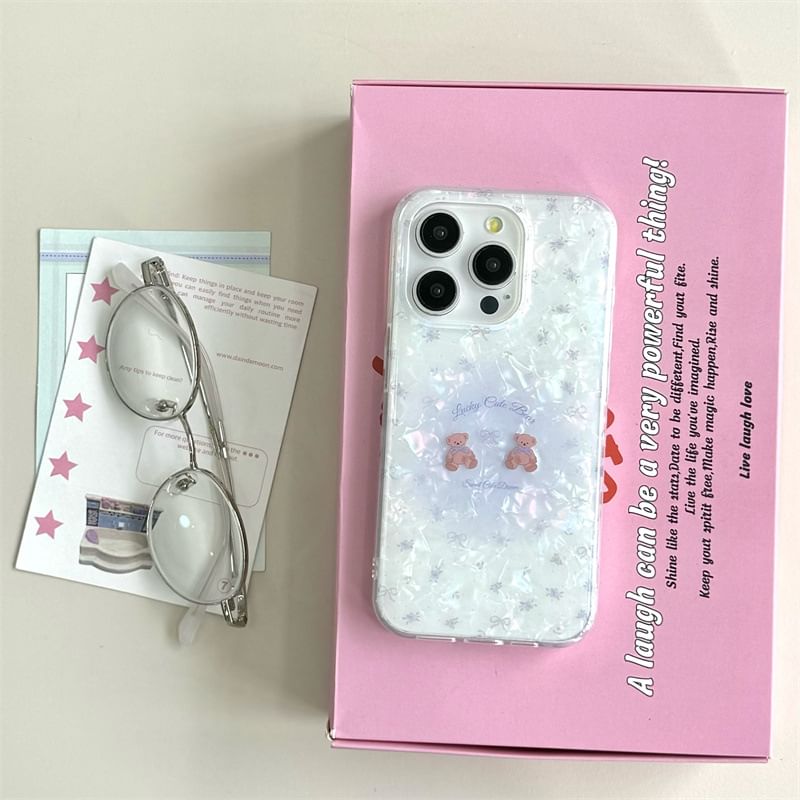 Elliure - Bear telefoonhoesje / bandje / set - Apple iPhone 16 Pro Max / 16 Pro / 16 Plus / 16 / 15 Pro Max / 15 Pro / 15 Plus / 15 / 14 Pro Max / 14 Pro / 14 Plus / 14 / SE / 13 Pro Max / 13 Pro / 13