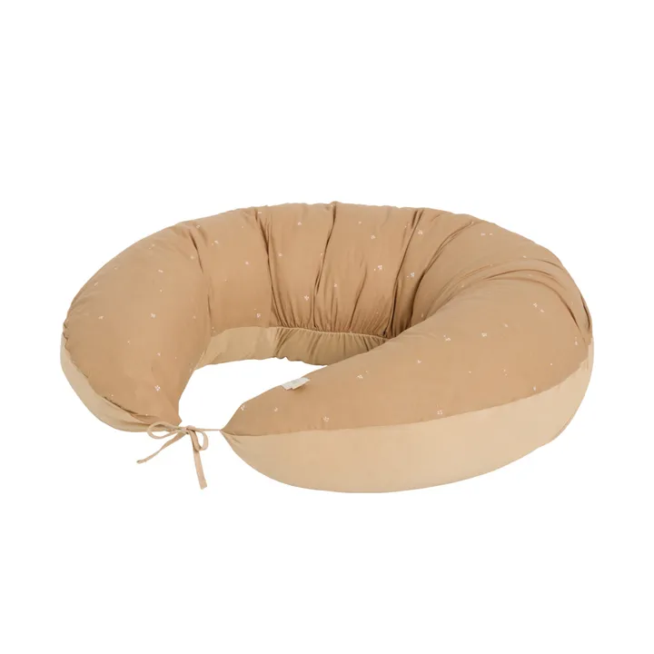 Nobodinoz Coussin d'allaitement Luna en coton bio | Blush