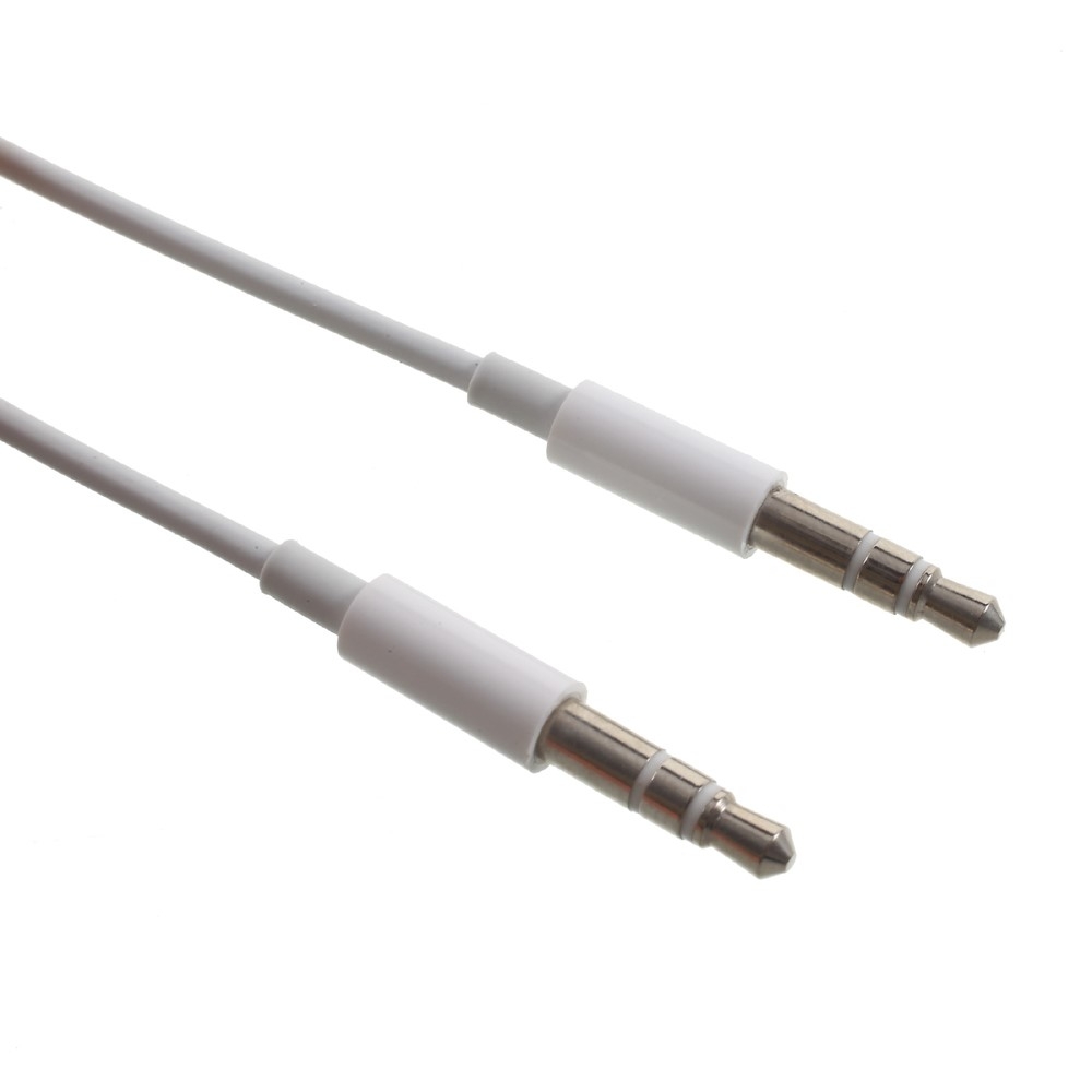 (100cm) 3.5mm Audio Klinke Stecker Kabel AUX-IN - Weiss