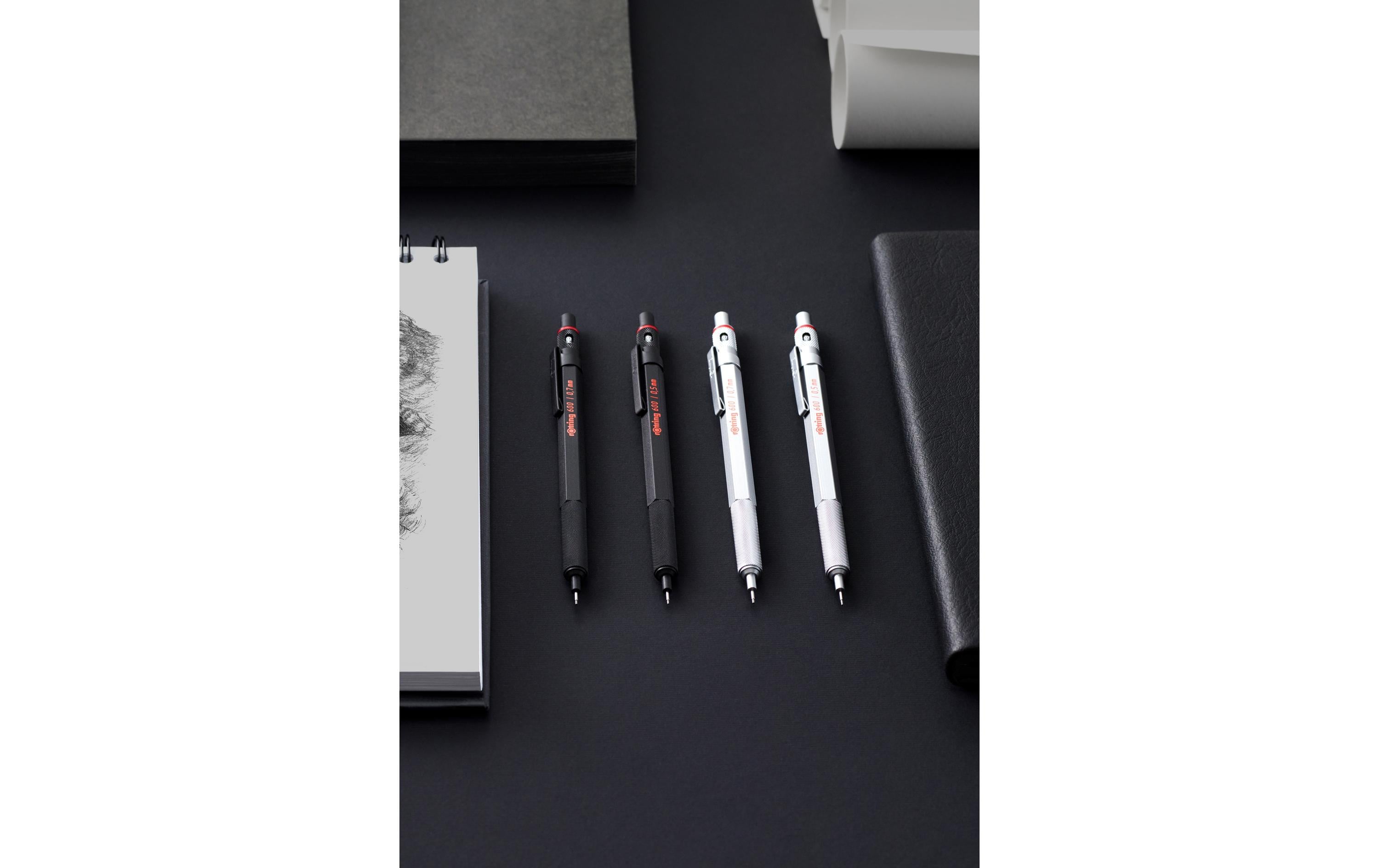 Kugelschreiber 600 Medium (M), SilberKugelschreiber von Rotring