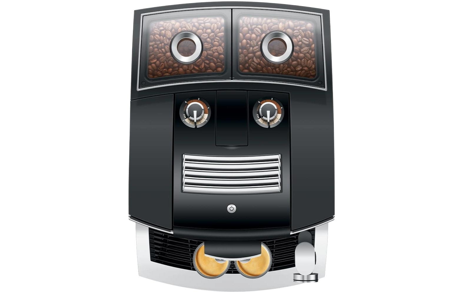 Kaffeevollautomat J8 twin Diamond Black (SA)<br>Zweitassen-Vollautomat für 31 verschiedene Kaffee- und Milchgetränke