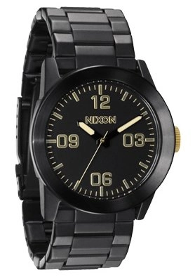 Nixon The Private SS Matte Black/Gold Herrenuhr A276041