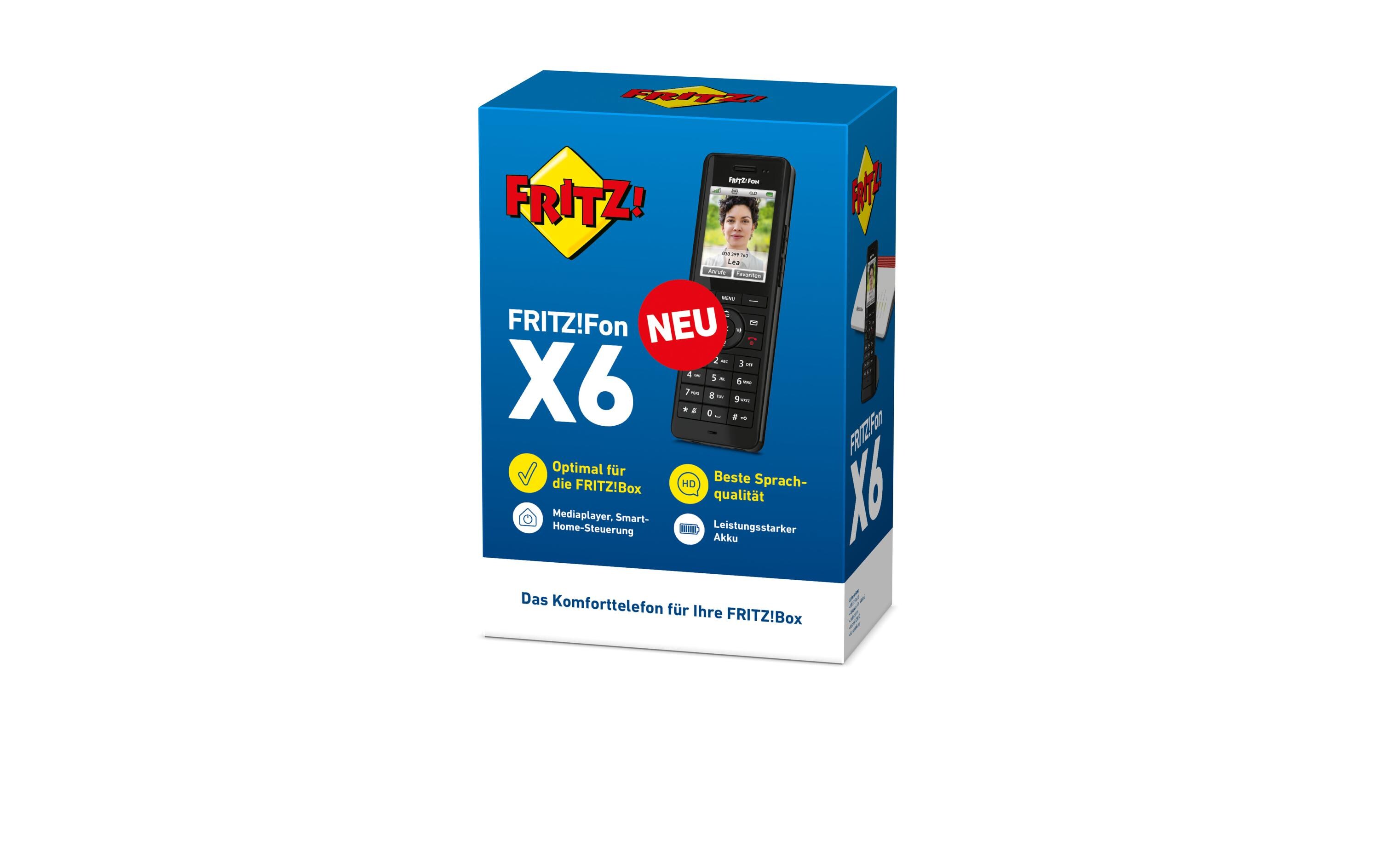 Mobilteil FRITZ!Fon X6 SchwarzDas Multitalent für Telefonie und Smart Home