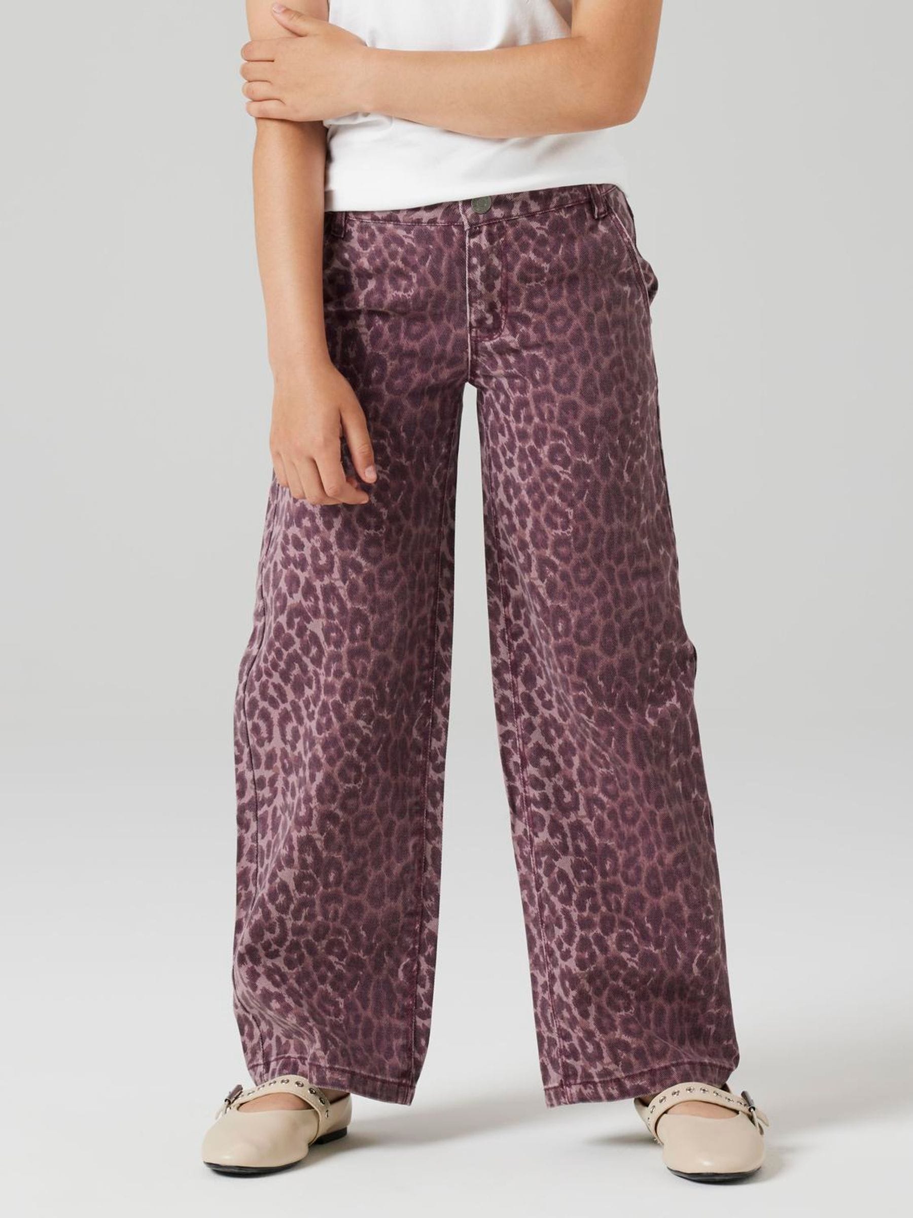 Name It Wide Leg Leopard Jeans