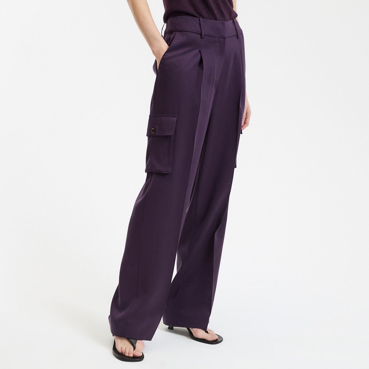 COLEÇÕES LA REDOUTE<br>Rechte cargobroek em liocel