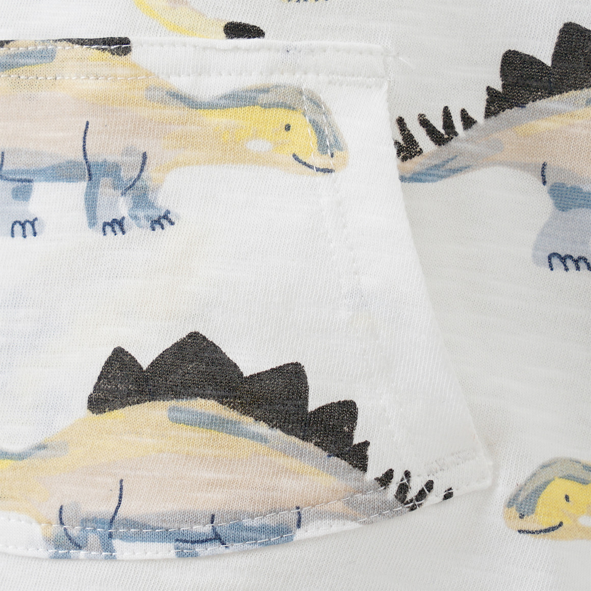 Topomini Baby T-Shirt mit Dino-Prints weiss