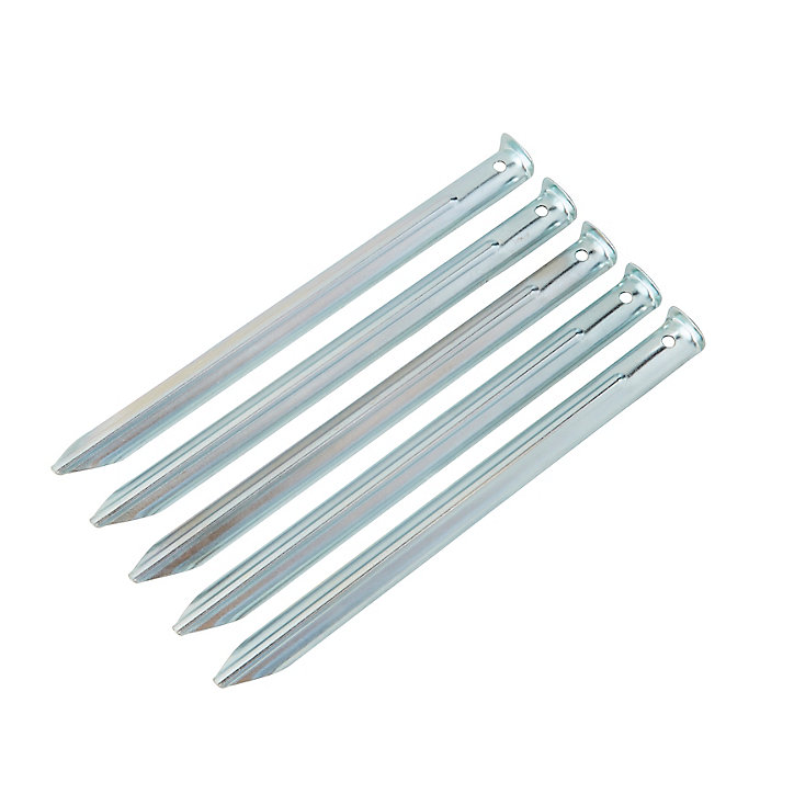 Lot de 5 piquets de cornières acier galvanisé l. 230 mm