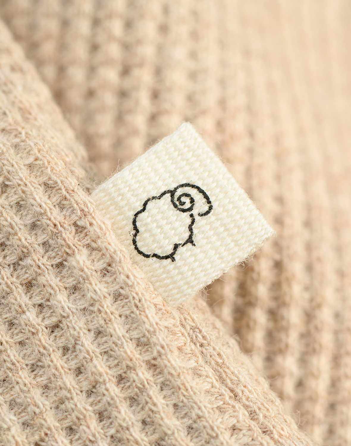 T-shirt met wafelpatroon van katoen voor baby's