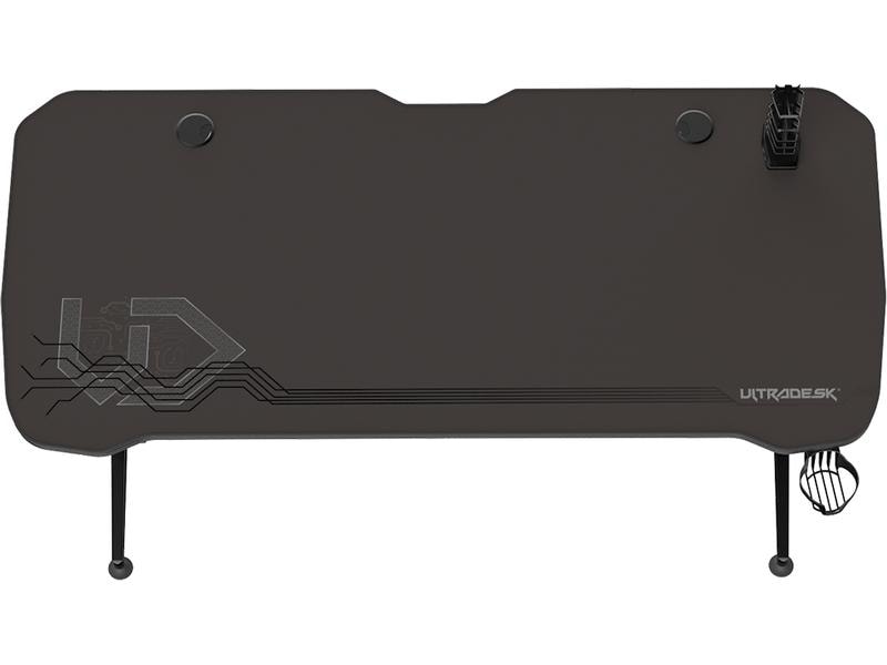 Ultradesk Gaming Tisch Grand Schwarz Stabiler Gaming-Tisch für bis zu vier Monitoren