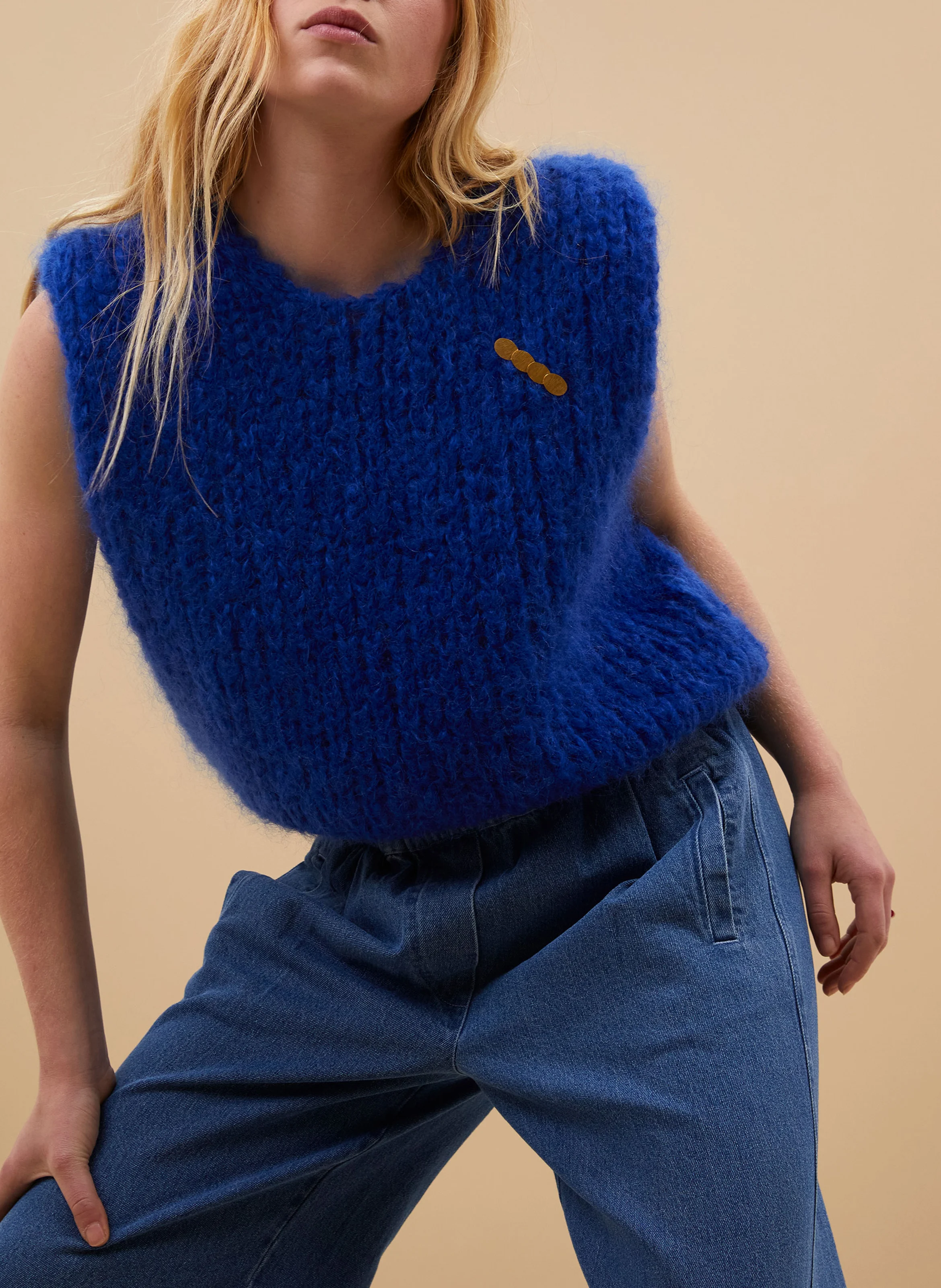 JAMES SPENCER - Pull col rond| Bleu