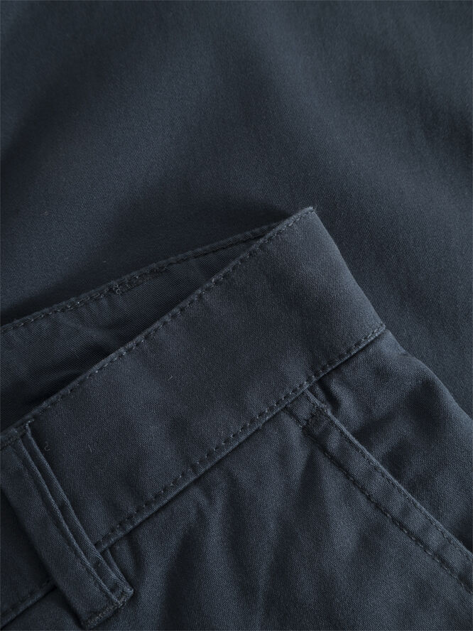 Knowledge Cotton Apparel LUCA slim twill chino pants - GOTS/Vegan Blå