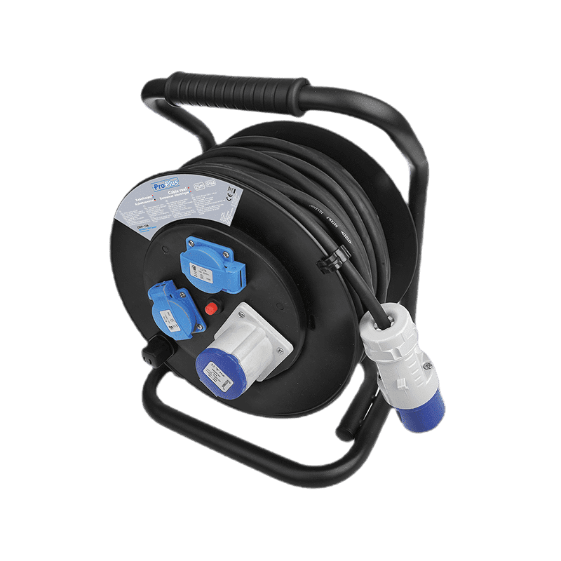 Kabelhaspel 25m Schuko en CEE