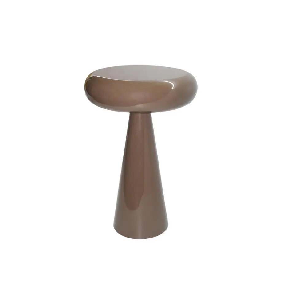 Bijzettafel Bruin Staal - 36x36x57cm - Brix Sam