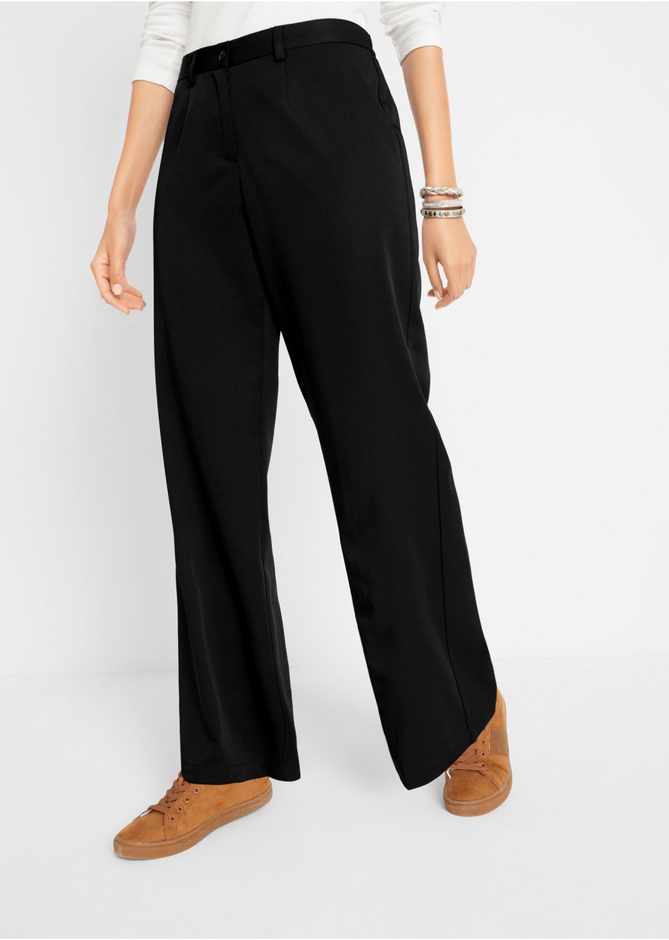 Pantalon extensible à taille confortable, Flared