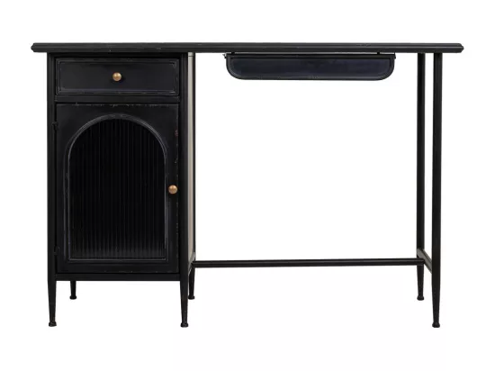 Bureau en métal noir 120x50x80h