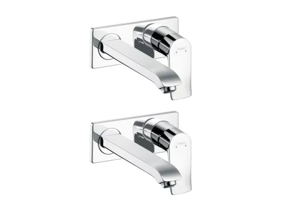 Lot de 2 mitigeurs lavabo encastré HANSGROHE Metris 225, mécanique
