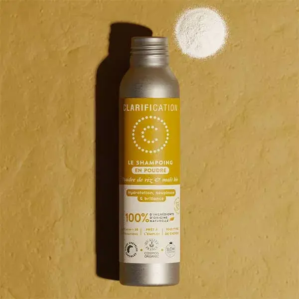 Clarification Le Shampoing en Poudre Naturel Riz bio et Acide Hyaluronique 40g