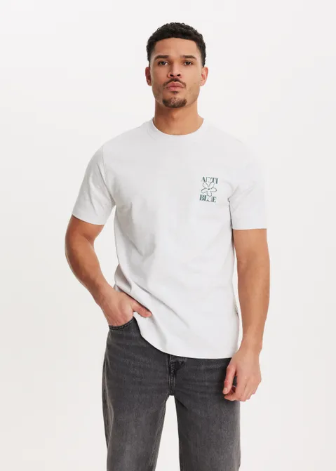 T-shirt met print marker art grijs (GRS.MEL)