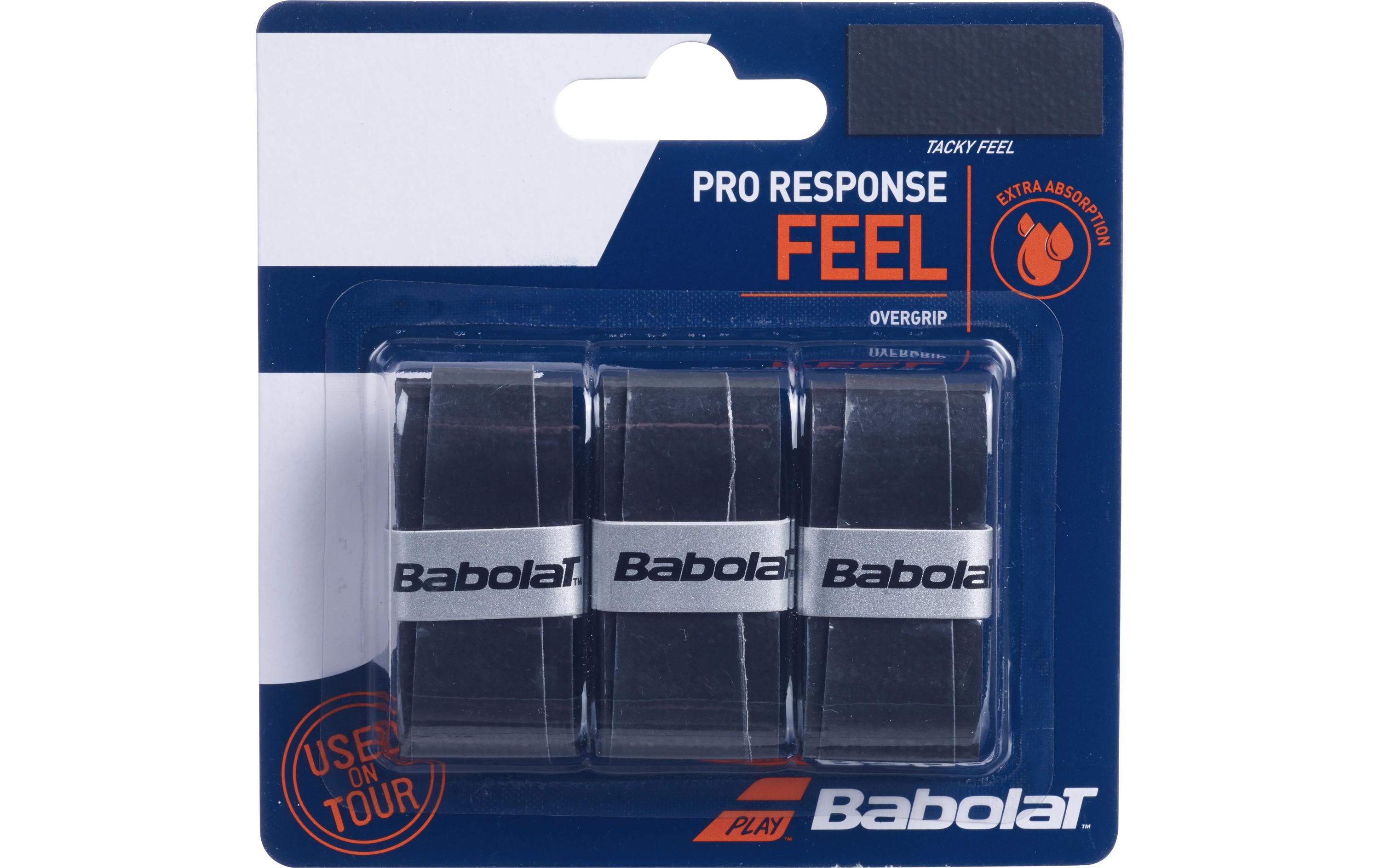 Over Grip Pro Response x3 3 Stück – SchwarzTennisgriffband