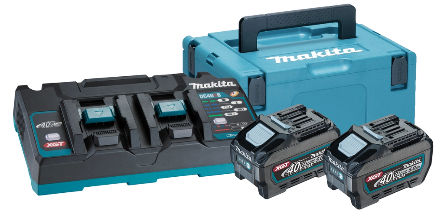 Makita 191U13-9 40V XGT Li-Ion accu starterset (2x 5.0Ah)   duolader in Mbox