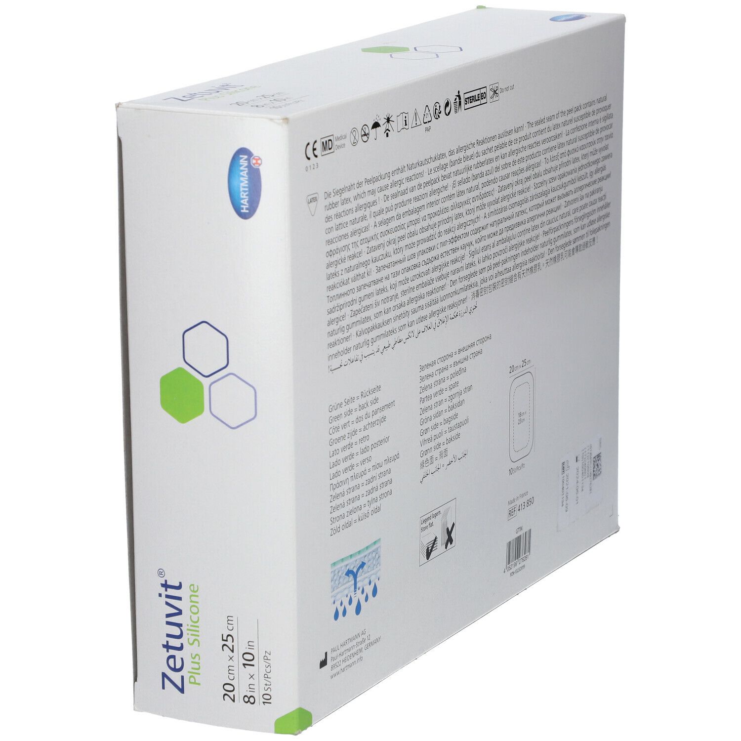 Zetuvit® Plus Silicone steril 20 x 25 cm