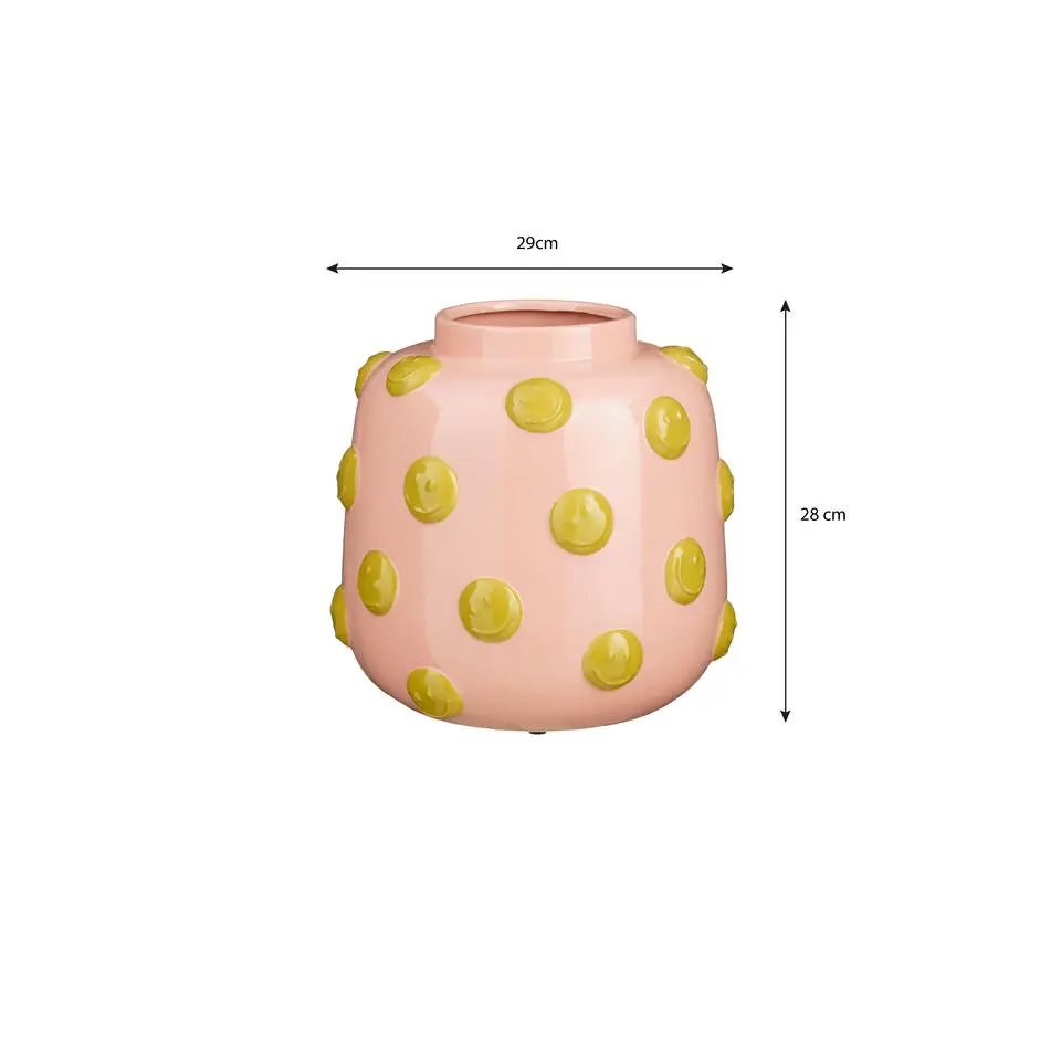 Mica Decorations Smiley Vaas - H28 x Ø29 cm - Keramiek